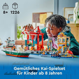 LEGO City hamn med lastfartyg, byggleksak för pojkar och flickor från 8 år, presentidé för barn, containerkran, leksaksfartyg och 8 minifigurer 60422 Byggset Besuche den LEGO-Store