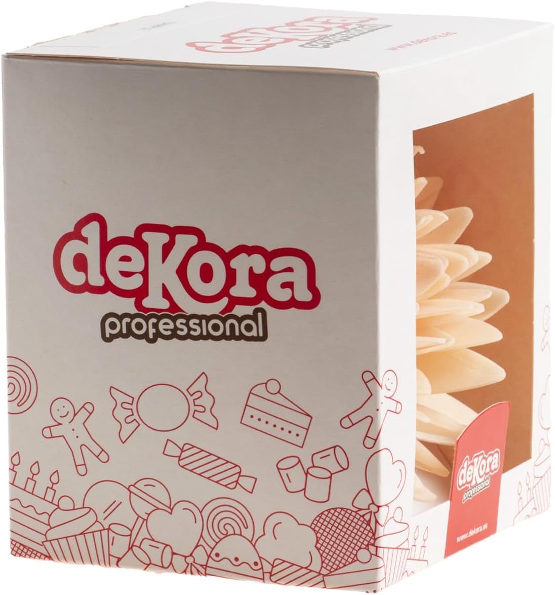 dekora - 12,5 cm jätteblomma - höstdahlia - glutenfri, laktosfri, vegansk - tårtdekorationer för bröllop, födelsedagar och efterrätter - lätt att använda Naty Shop Sugarpaste