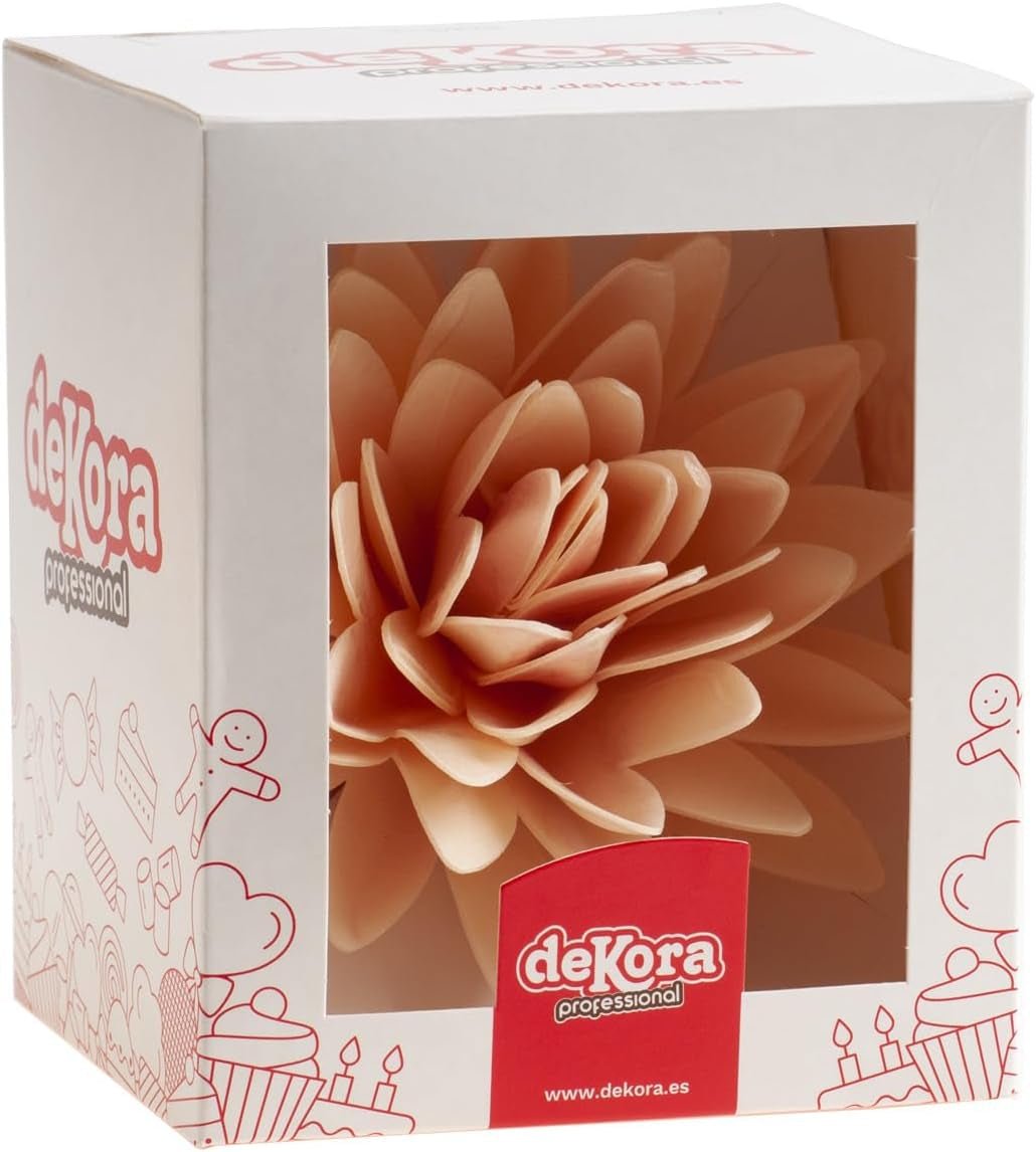dekora - 12,5 cm jätteblomma - höstdahlia - glutenfri, laktosfri, vegansk - tårtdekorationer för bröllop, födelsedagar och efterrätter - lätt att använda Naty Shop Sugarpaste