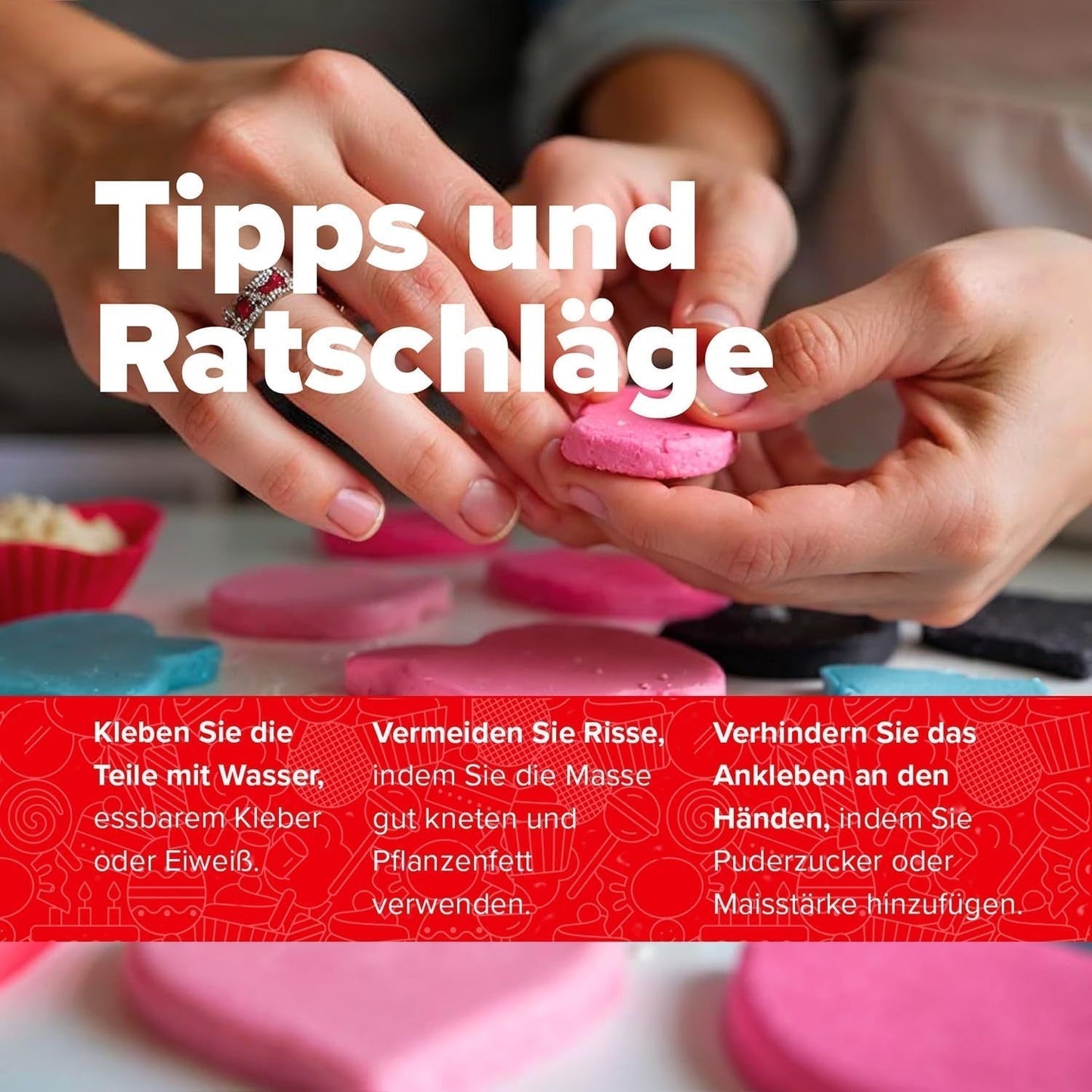 Dekora - Vit sugarpaste fondant 150g - Perfekt för tårtor och bakdekorationer - Gluten- och laktosfri - Vaniljsmak - Mjuk, smidig och lätt att forma för kreativa dekorationer Naty Shop Sugarpaste