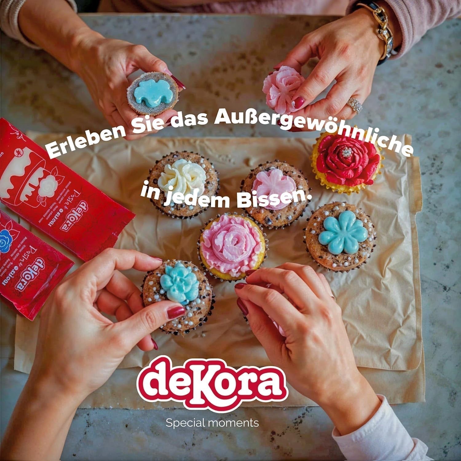 Dekora - Vit sugarpaste fondant 150g - Perfekt för tårtor och bakdekorationer - Gluten- och laktosfri - Vaniljsmak - Mjuk, smidig och lätt att forma för kreativa dekorationer Naty Shop Sugarpaste
