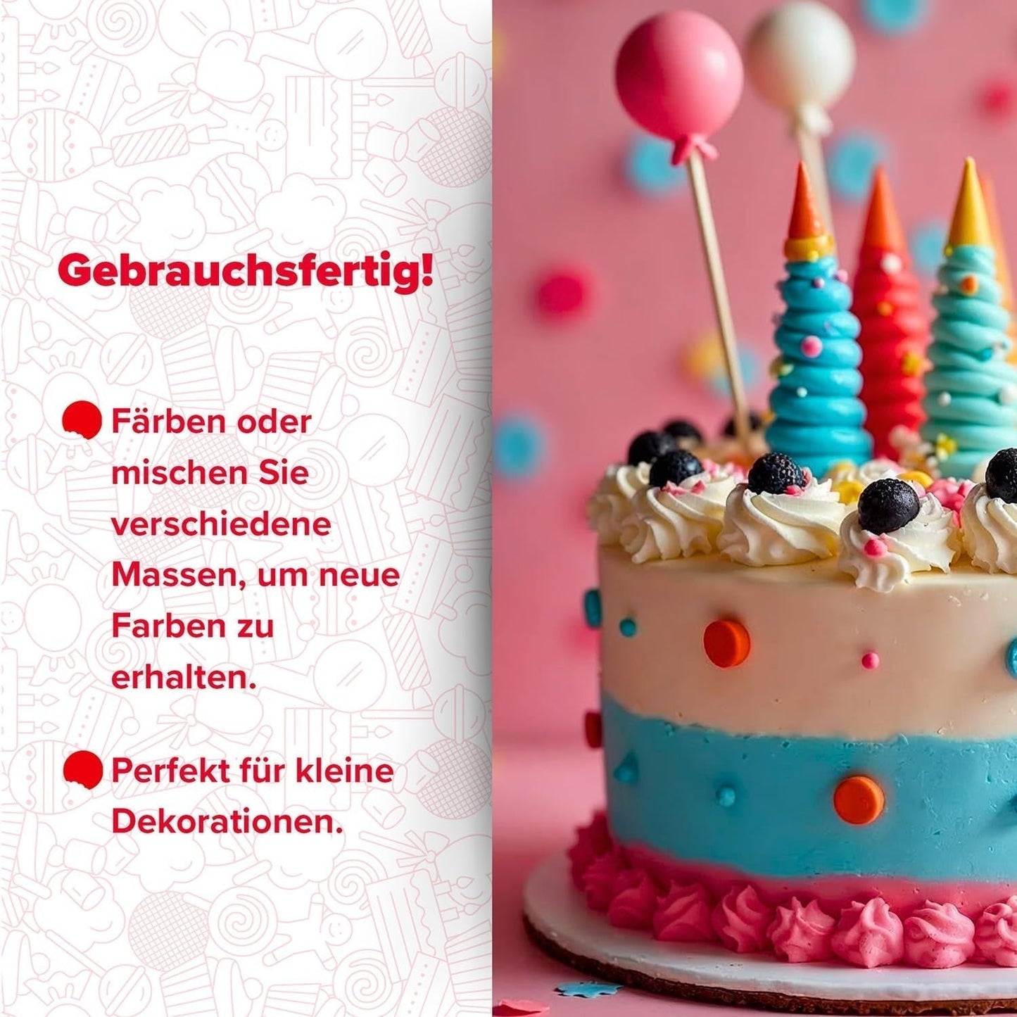 Dekora - Vit sugarpaste fondant 150g - Perfekt för tårtor och bakdekorationer - Gluten- och laktosfri - Vaniljsmak - Mjuk, smidig och lätt att forma för kreativa dekorationer Naty Shop Sugarpaste