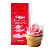 Dekora - Vit sugarpaste fondant 150g - Perfekt för kakor och bakdekorationer - Gluten- och laktosfri - Vaniljsmak - Mjuk, smidig och lätt att forma för kreativa dekorationer Naty Shop Pink Sugarpaste