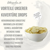 Dekozauber24 couverture droppar, vita, 500 g, med vit choklad och vaniljsmak, Deco Melts chips, mikrovågssäker, för cake pops, kakor, tårtor, tårtor, droppande eller glasyr Naty Shop Sugarpaste