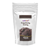 Dekozauber24 couverture droppar, vita, 500 g, med vit choklad och vaniljsmak, Deco Melts chips, mikrovågssäker, för cake pops, kakor, tårtor, tårtor, droppande eller glasyr Naty Shop sockerpasta Mörkbrun