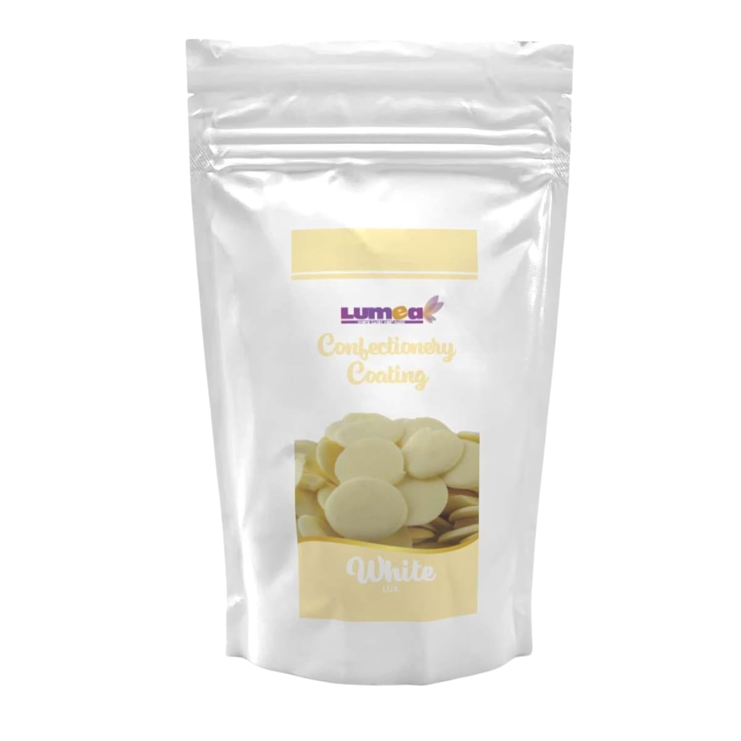 Dekozauber24 couverture droppar, vita, 500g, med vit choklad och vaniljsmak, Deco Melts chips, mikrovågssäker, för cake pops, kakor, tårtor, tårtor, droppande eller glasyr Naty Shop White sugar paste