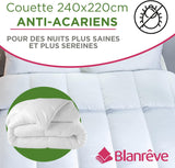 Serenité täcke - Antikvalsterbehandling - Härdat 300 G/M² - 240 X 220 Cm - För dubbelsäng - Maskintvättbar, vita Täcken och täcken Naty Shop