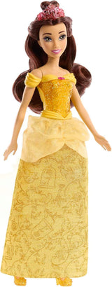Mattel Disney Princess Toy Movable Belle Fashion Doll med gnistrande kläder och tillbehör Disney filminspirerad present för barn HLW11 Naty Shop Dolls