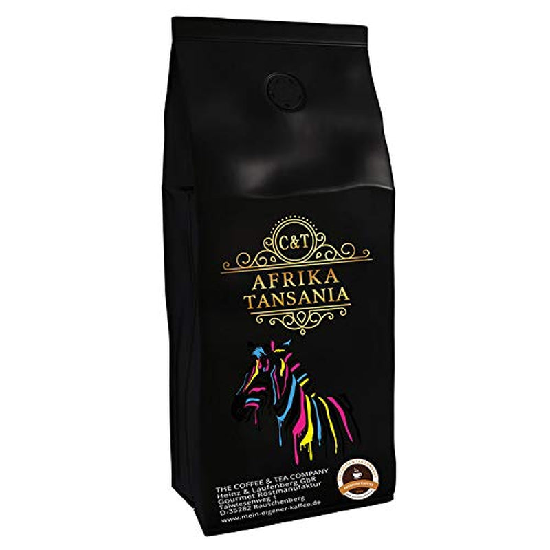 Specialkaffe från Afrika - Tanzania, Kilimanjaro-land - kaffe med ett ursprung - premiumkaffe - låg syra - lätt rostat och färskt (hela bönor, 3 x 1000 gram)