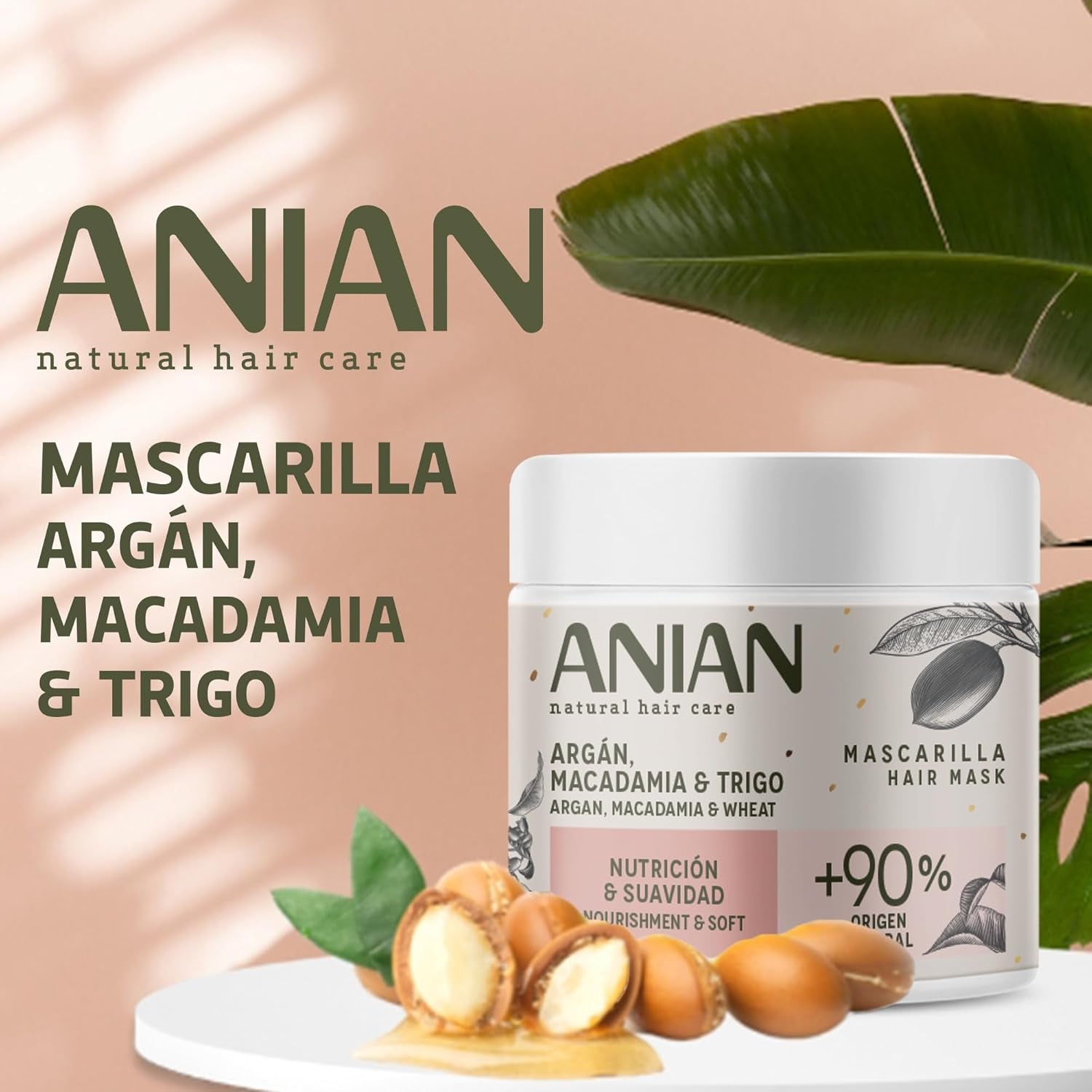 ARGÁN nutrition y suavidad mascarilla 350 ml Hårmask Naty Shop