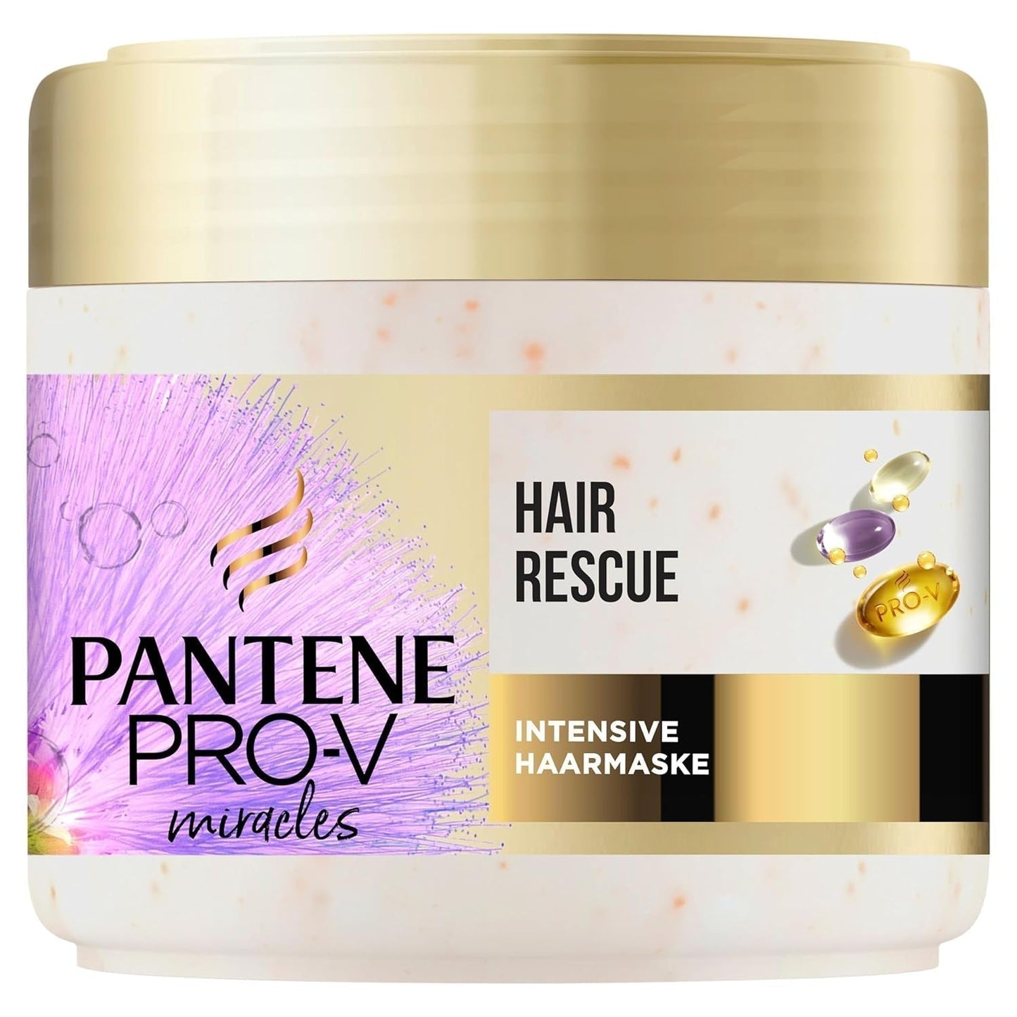 Pantene Pro-V Silky & Glowing Hair Rescue intensiv hårmask med Biotin och Keratin Reconstruct 300ml. Hjälper till att reparera torrt, skadat eller markerat hår Naty Shop Hair Mask Standardtitel
