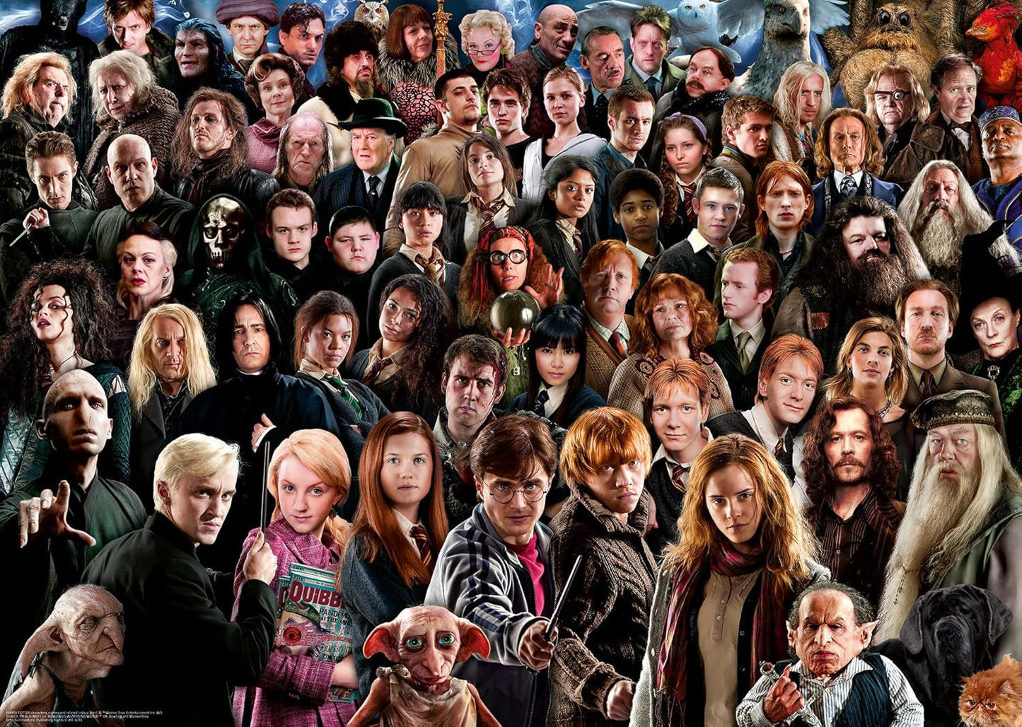 Ravensburger Harry Potter 1000 pusselbitar 12000457 - Över 70 karaktärer från Hogwarts trollkarlsvärld i ett pussel för vuxna och barn över 14 år Pussel Naty Shop Harry Potter-tema
