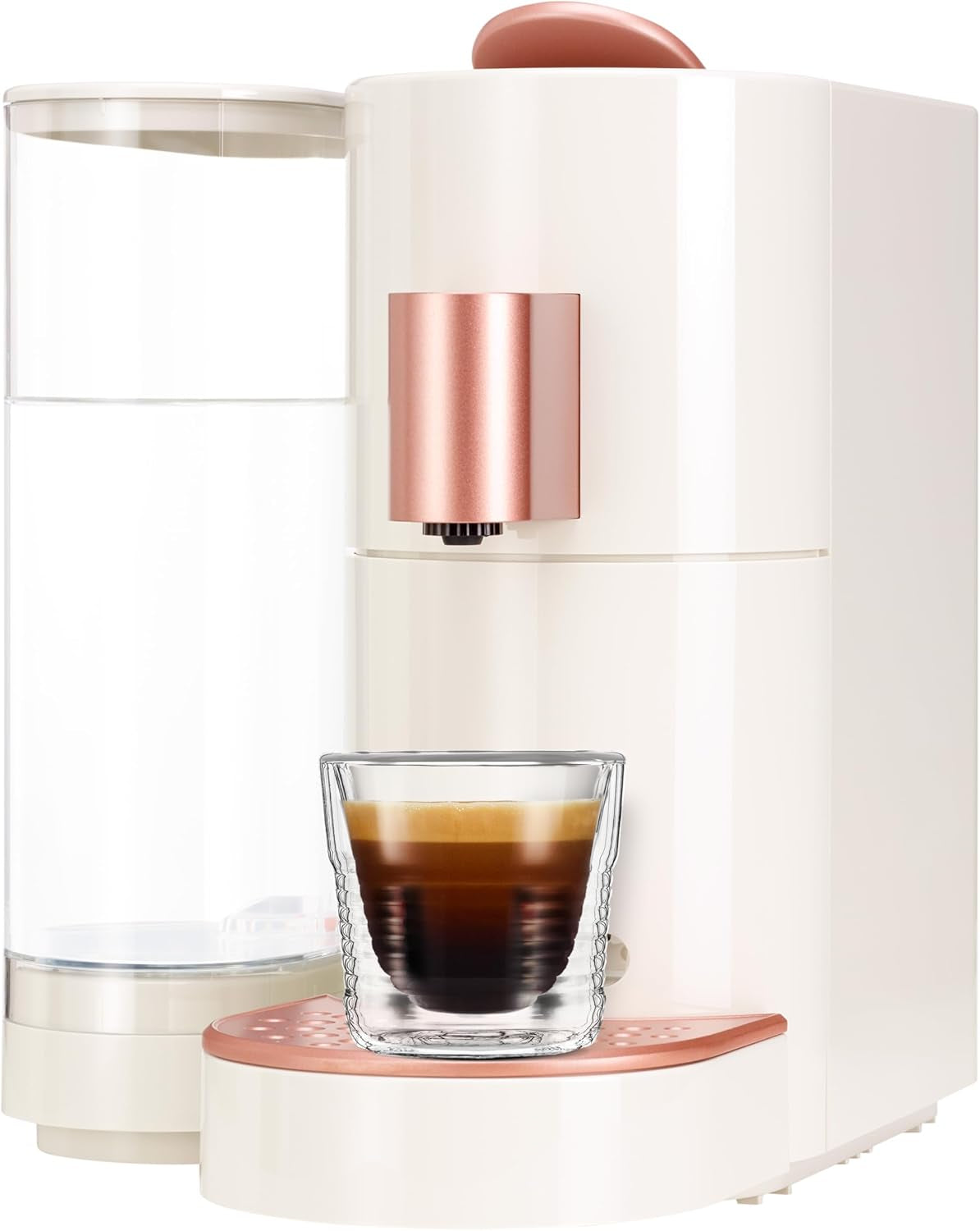 K-FEE TWINS II kapselespressomaskin för kaffe, te och kakao | Espressomaskin för stora koppar | Snabb uppvärmning | 2,3 l vattentank | 19 takter | Svart-koppar