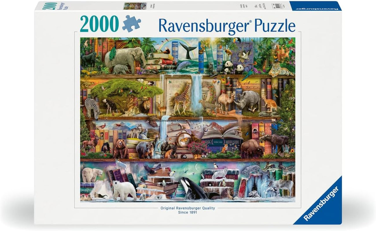 Ravensburger Puzzle 16652 - World of Large Animals - 2000-bitars pussel för vuxna och barn i åldern 14+, designat av Aimee Stewart Puzzle Naty Shop