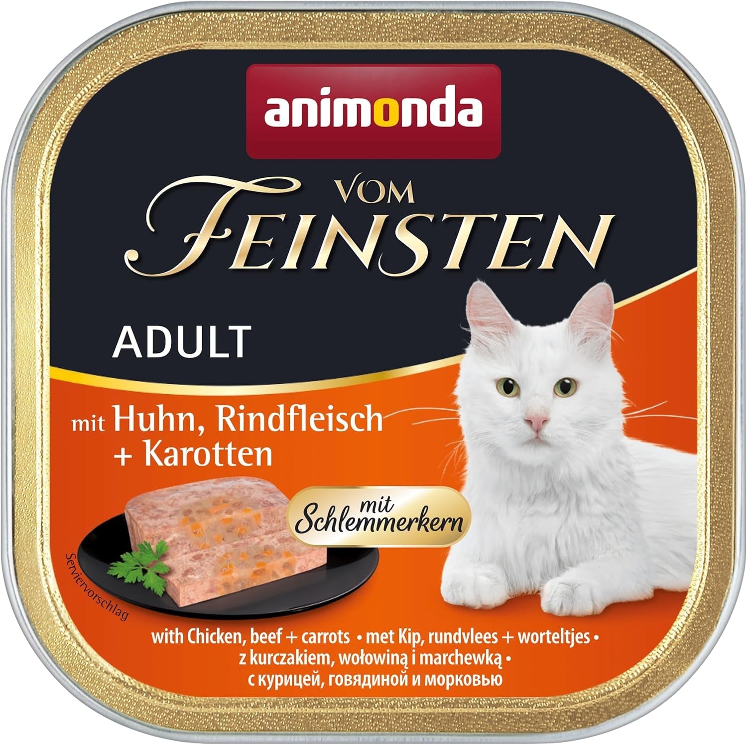 animonda Vom Feinsten Våtfoder för vuxna katter, kycklingvariant, 6 x 100 g