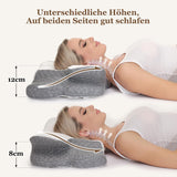Wellsync Nackkudde Ergonomisk kudde Memory Foam Kudde Ortopedisk kudde för sidosliprar Ryggslipare Magslipare Nacksmärta Vit Grå Cervikala Ortopediska Kuddar Naty Shop