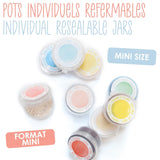 Scrapcooking - Set med 9 pastellfärger - blå, gul, korall, rosa, turkos, limegrön, vit, vattengrön, pulverrosa - Ätbart färgpulver för kakor, muffins, macarons - 4272
