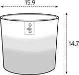 elho Rund kruka med färggradient 16 cm - Blomkrukor inomhus - 100% återvunnen plast - Ø 15,9 x H 14,7 - Brun/Cederbrun