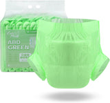 CutiePlusU vuxenblöjor, 10-pack inkontinenstrosor för engångsbruk med öglor för kvinnor och män, maximal absorptionsförmåga över natten - gul (medelstorlek 71-96 cm)