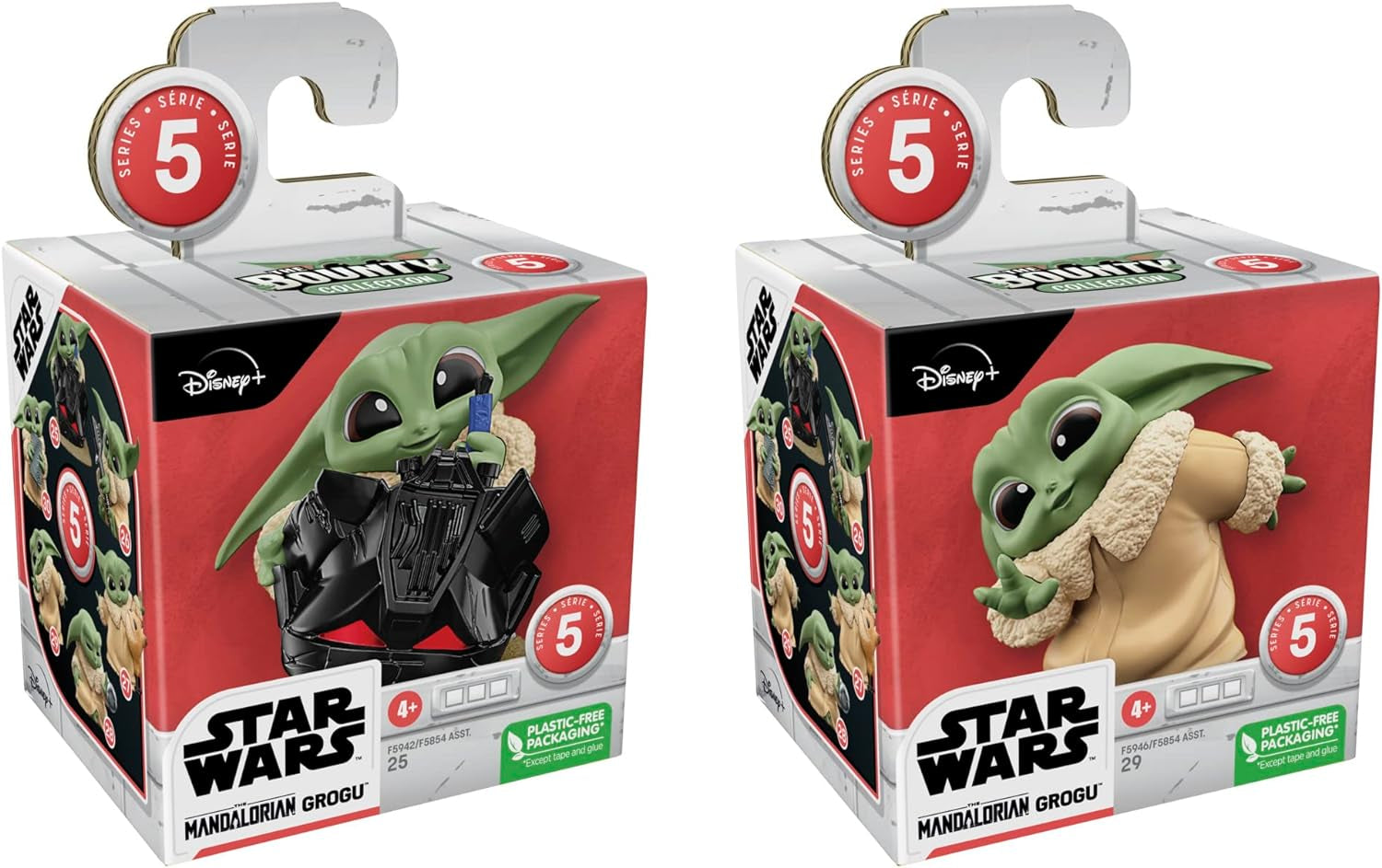 Star Wars Hasbro the Bounty Collection Series 5, Grogu Figures 2-pack, Hjälmspel, Peek-a-Boo-spel, 4+ år gammal leksak, 5,5 cm, Multi, F5941 Actionfigurer Naty Shop