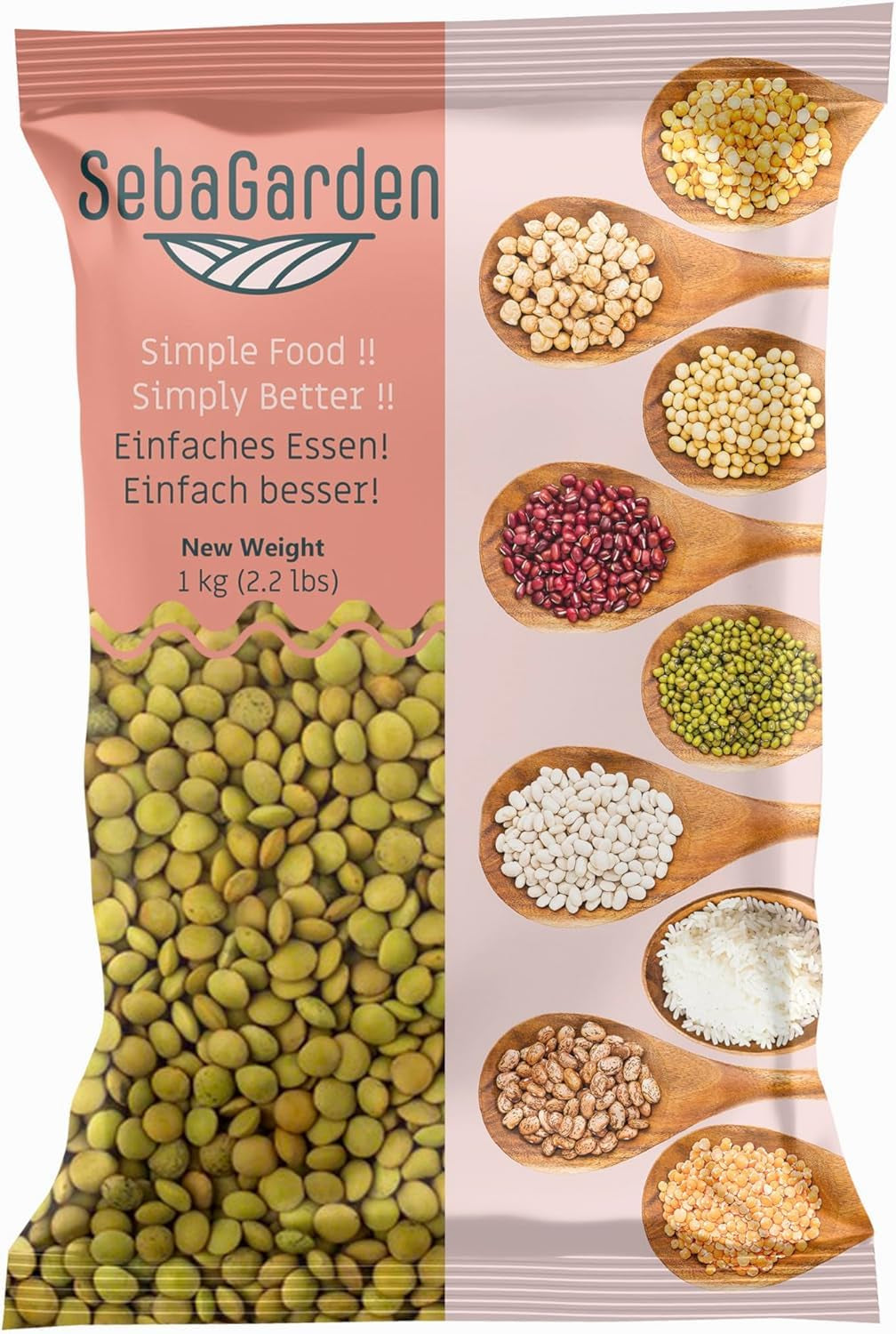 Gröna linser – Laird Variety, 1 kg Förpackning | Premiumkvalitet, hela linser | Rik på protein och fibrer | Vegansk, icke-GMO | Idealisk för soppor, sallader, curryrätter och måltidsberedning