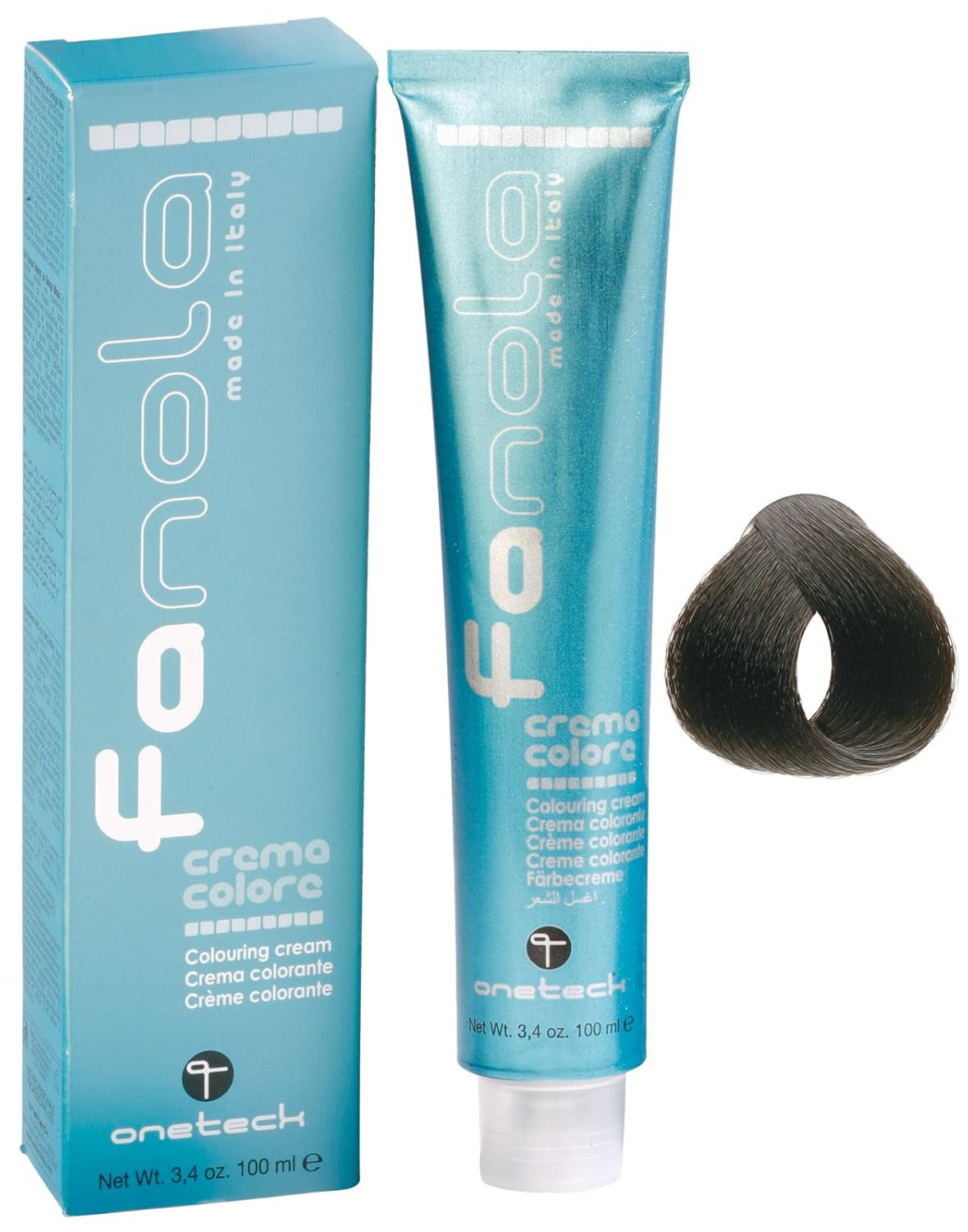 Fanola crema colore Färgkräm 7.0 Blond, 100 ml Hårfärgning Naty Shop 3.0 Mörkbrun