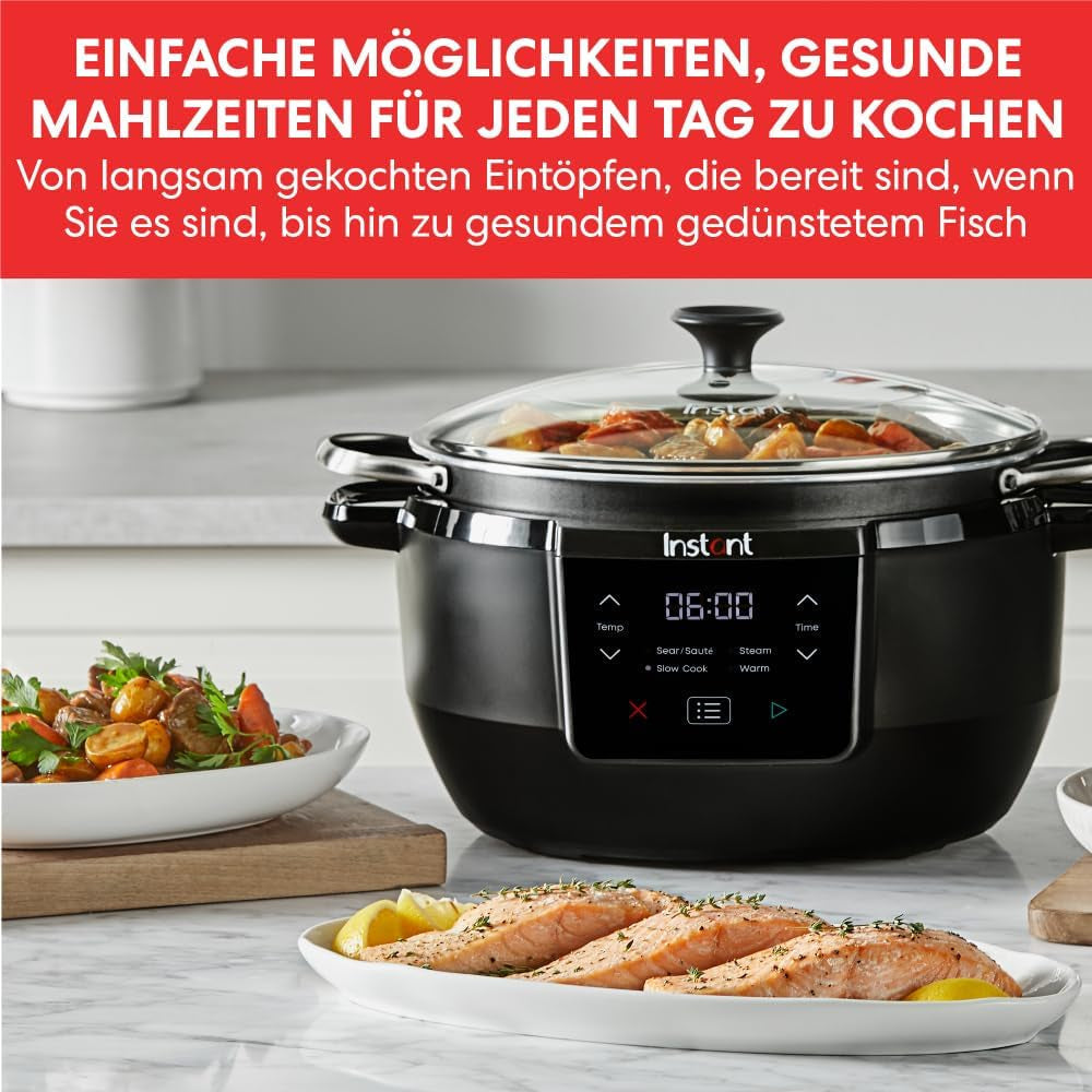 Instant Pot Superior Slow Cooker, 7,1 L Multicooker, 4 matlagningsfunktioner, 800W Slow Cooker Naty Shop