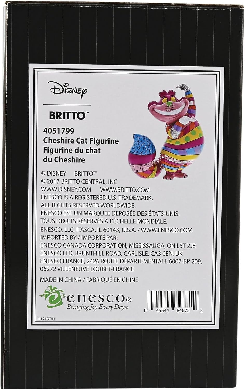 Disney Britto Collection Cheshire Cat Figurine, färgade statyetter och skulpturer Naty Shop