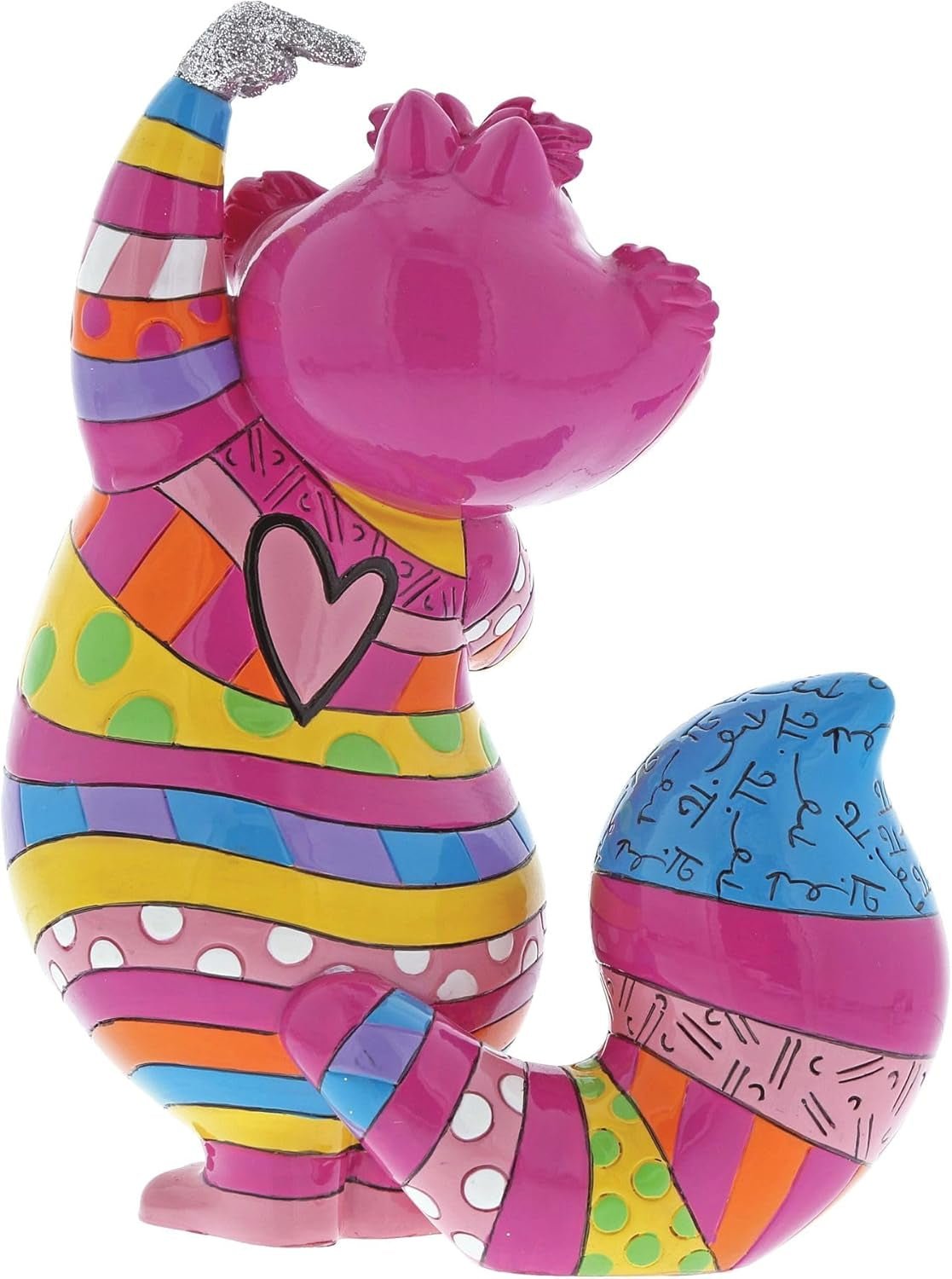 Disney Britto Collection Cheshire Cat Figurine, färgade statyetter och skulpturer Naty Shop