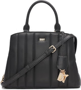 DKNY Chain Lexington Park Medium Logo Chain Satchel, Black/Guld, One Size Damväskor Naty Shop Standardtitel