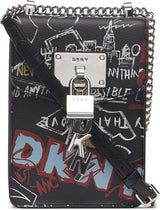 DKNY Elissa N/S crossbody axelväska Väskor Dam Naty Shop Elissa Graffiti/Silver Elissa, Liten, Svart En storlek passar alla