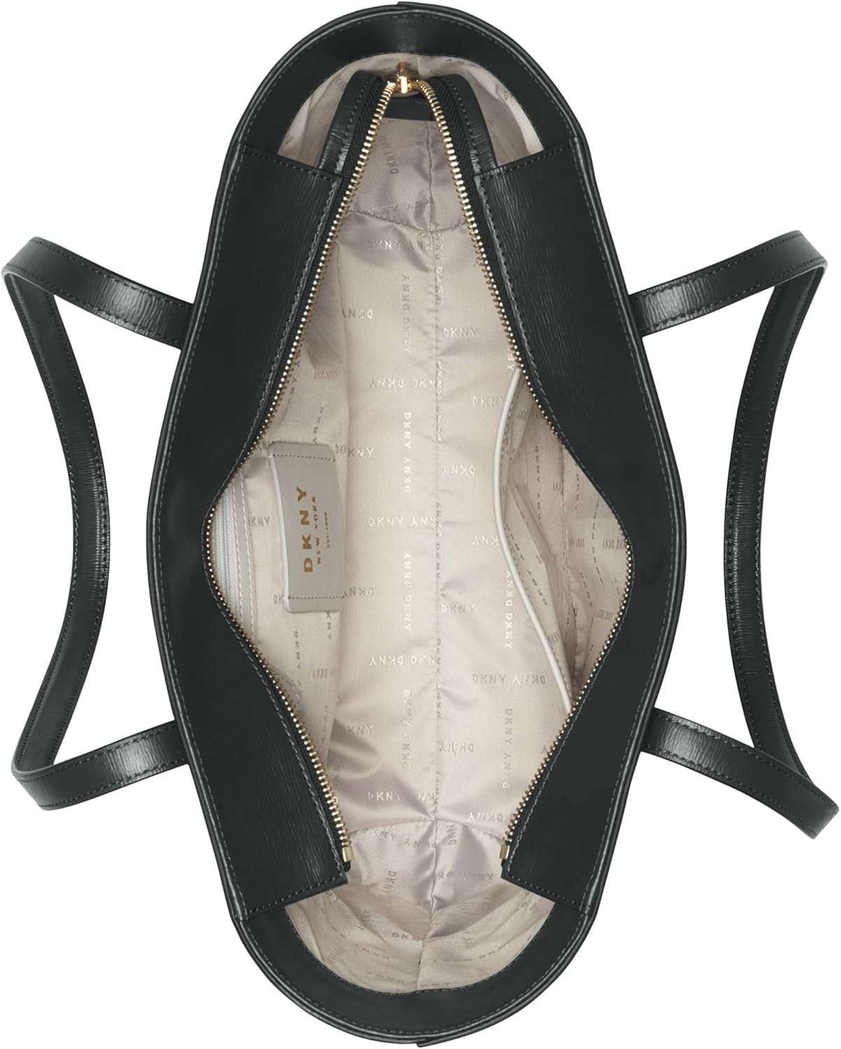 DKNY Dam Bryant Medium Leather Tote Bag Tote Bag, Svart / Guld Damväskor Naty Shop