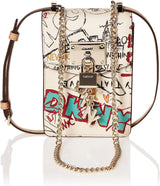 DKNY Dam Elissa N/S Telefon Cr Crossbody, One Size Damväskor Naty Shop Vit