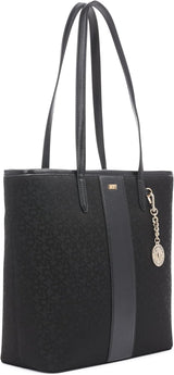 DKNY Dam R31AFR73-XLB-1 Tote, Svart Logotyp / Svarta Damväskor Naty Shop