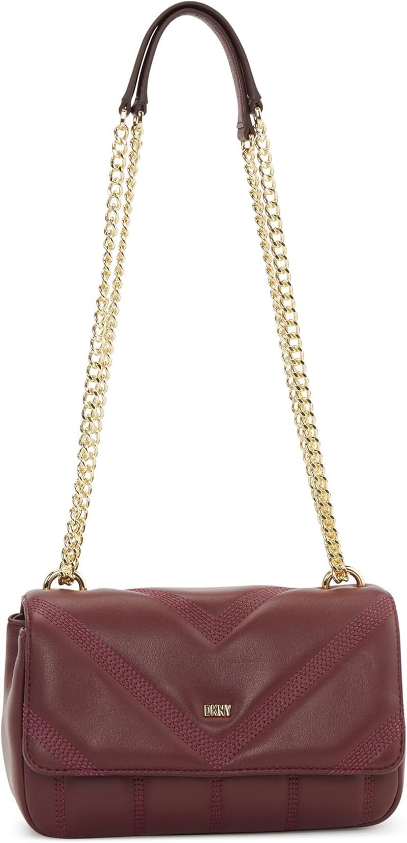 DKNY Flap Axelväska Väskor Dam Naty Shop Distressed Wine