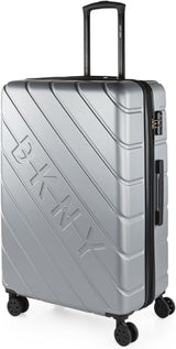 DKNY - Stor 4-hjuls resväska Stor lätt resväska - Stor reseväska med hjul. Stor flygreseväska Hårt skal resväska med certifierat lås - stor trollresväska Silver Naty Shop Bagage & reseutrustning Silver L