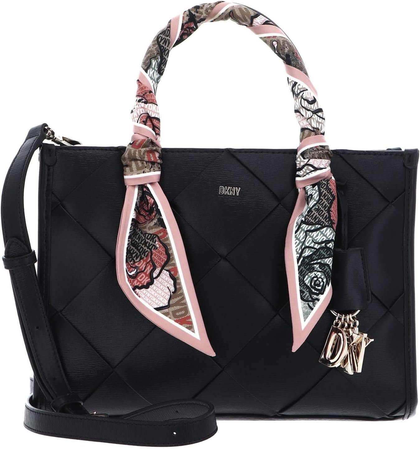 DKNY Vardagsväska för kvinnor Satchel Damväskor Naty Shop Svart / Guld