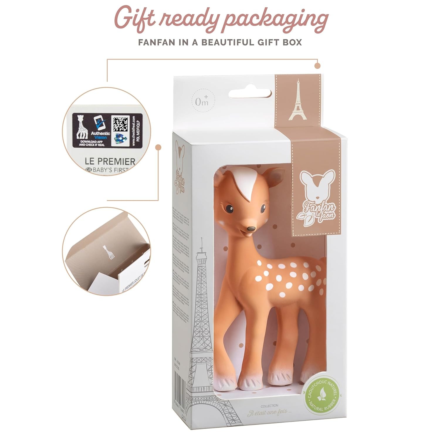 Sophie La Girafe Fanfan hjorten, plast, 616341, brun