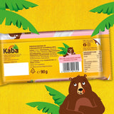 Kaba mjölkchoklad med jordgubbsgrädde, fylld chokladkaka, 90 g bar, smält-i-munnen choklad med jordgubbsfruktig grädde och Kaba originalsmak (förpackning med 2)