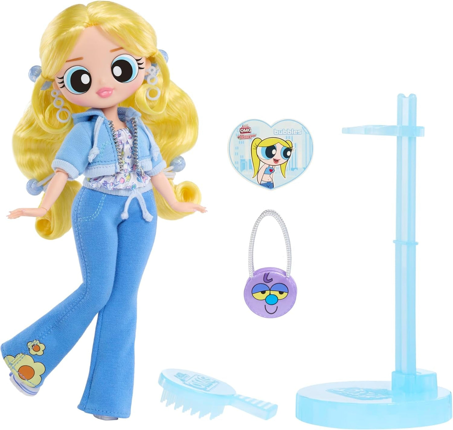 L.O.L. Överraskning! OMG The Powerpuff Girls Puppe - Bubbles - Enthält 1 Modepuppe, Inklusive Outfit och Accessoarer, 3 till Sammeln