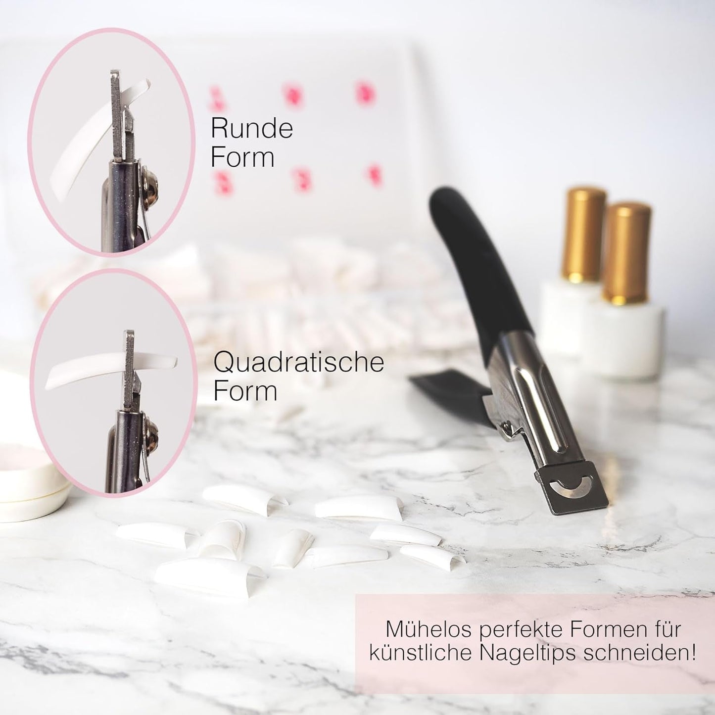® pålimmade konstgjorda naglar 500 stycken lösnaglar - stabila gelnaglar - studiokvalitetsnaglar (naturlig färg)