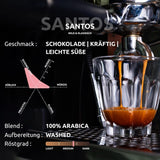 Santos | Kaffebönor 2500g - 100% Arabica från Brasilien | för espresso, cappuccino eller starkt filtrerat kaffe | Omni Roast | Klassiskt kaffe - den perfekta introduktionen till specialkaffe