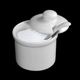 Holst Porslin AT 216 FA1 Kanister 0,17 L fat med sked, vit, 8,5 x 8,5 x 6,5 cm