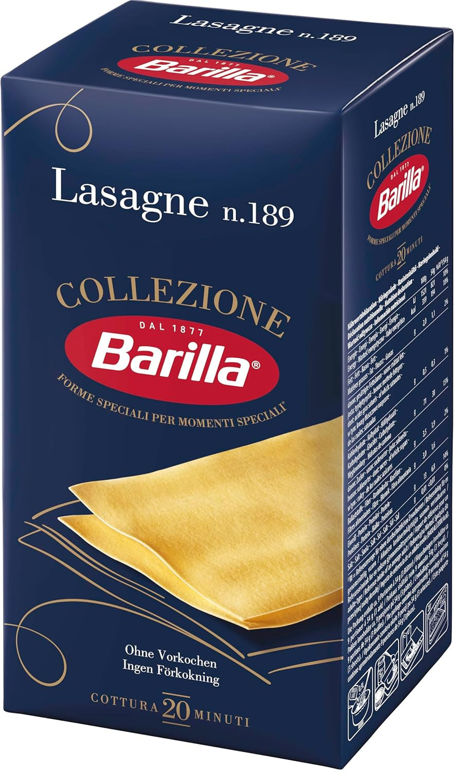 Barilla Collezione Lasagne Pasta från durumvete, alltid al dente, 500g