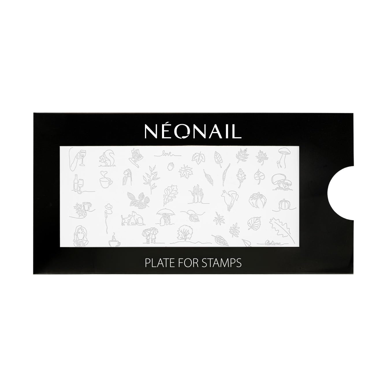 NÉONAIL Nagel Stempel Mit Schaber - Nägel Selber Machen - Nail Art Stämpel - Nageldesign Für Nagel Schablone - French Nails Stempel - Silikon Nagelstempel