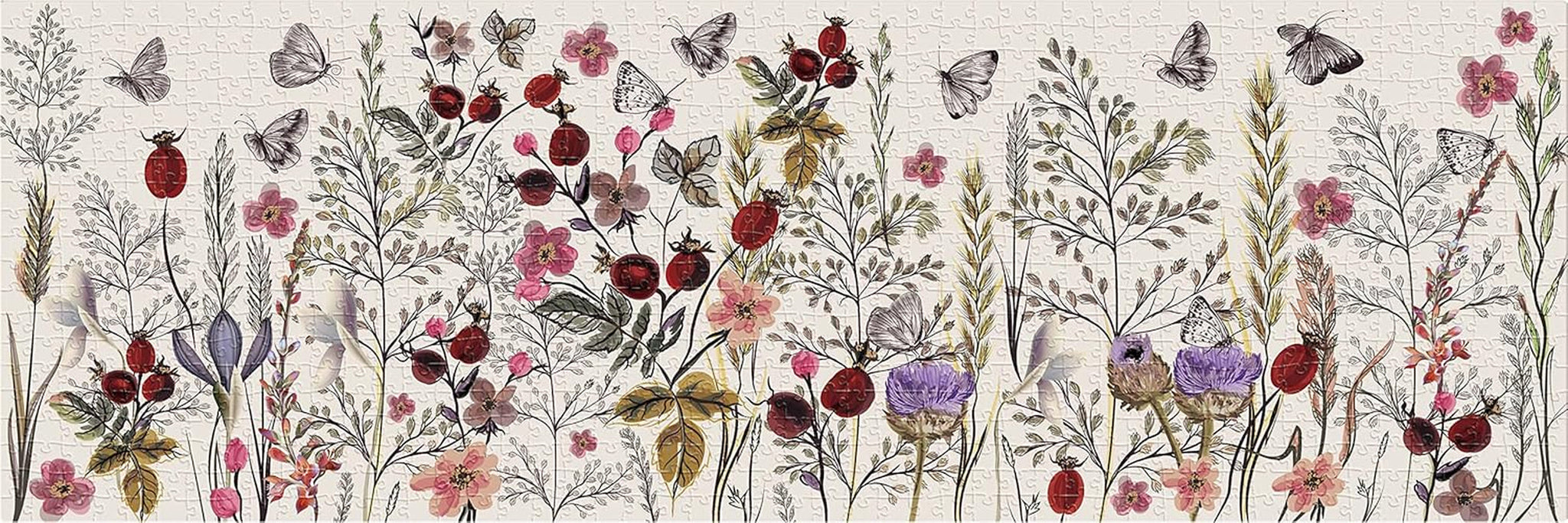Blommor nr 1 - 1000 bitars panoramapussel för vuxna Puzzle Naty Shop