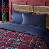 Night Lark påslakan och örngott set, 10,5 tom, enkel, klassisk röd tartan, lyxiga sängkläder, allergivänliga, maskintvättbara täcken och täcken Naty Shop