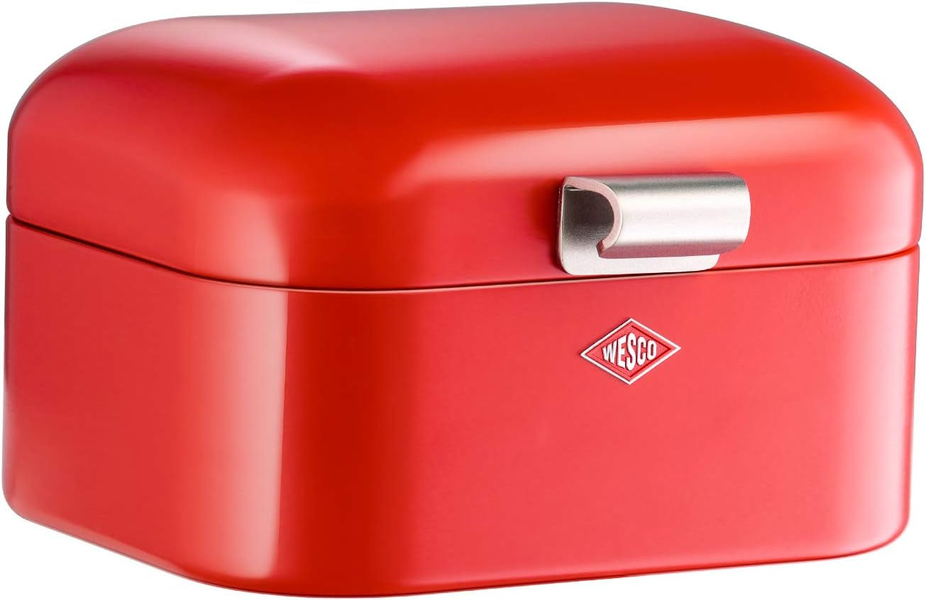 Wesco 235 001 Mini Grandy brödkorg 17 x 18 x 12 cm (L/B/H) rosa, rostfritt stål Matförvaringslådor Naty Shop Red
