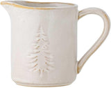 Bloomingville mjölkmugg, vintervit, julgran, 145 ml, för bestick