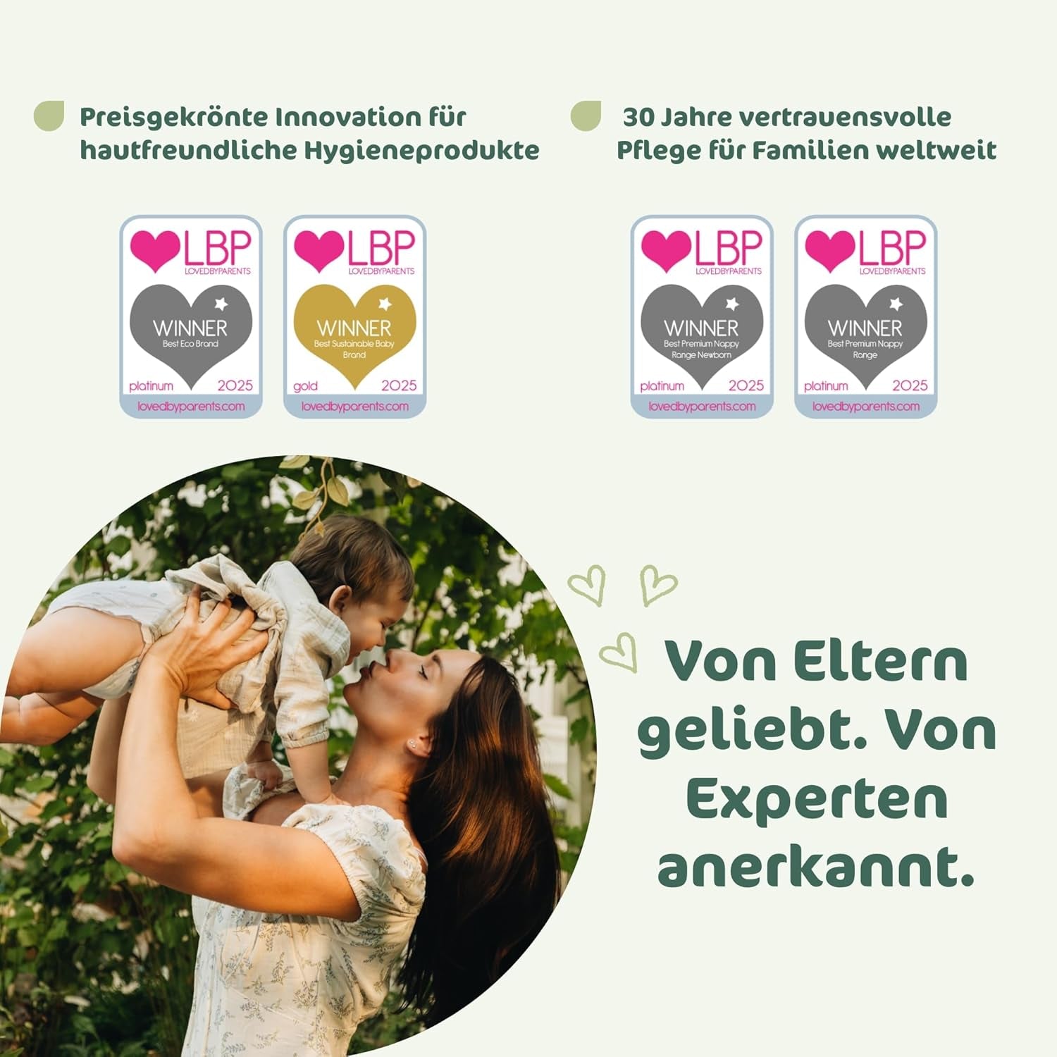 Naty BioEmbrace babyblöjor, storlek 3 (4–9 kg) | 100 % växtbaserade material, skonsamma mot huden | Andas mjukhet, dermatologiskt testad, utmärkt absorption | 100 st.